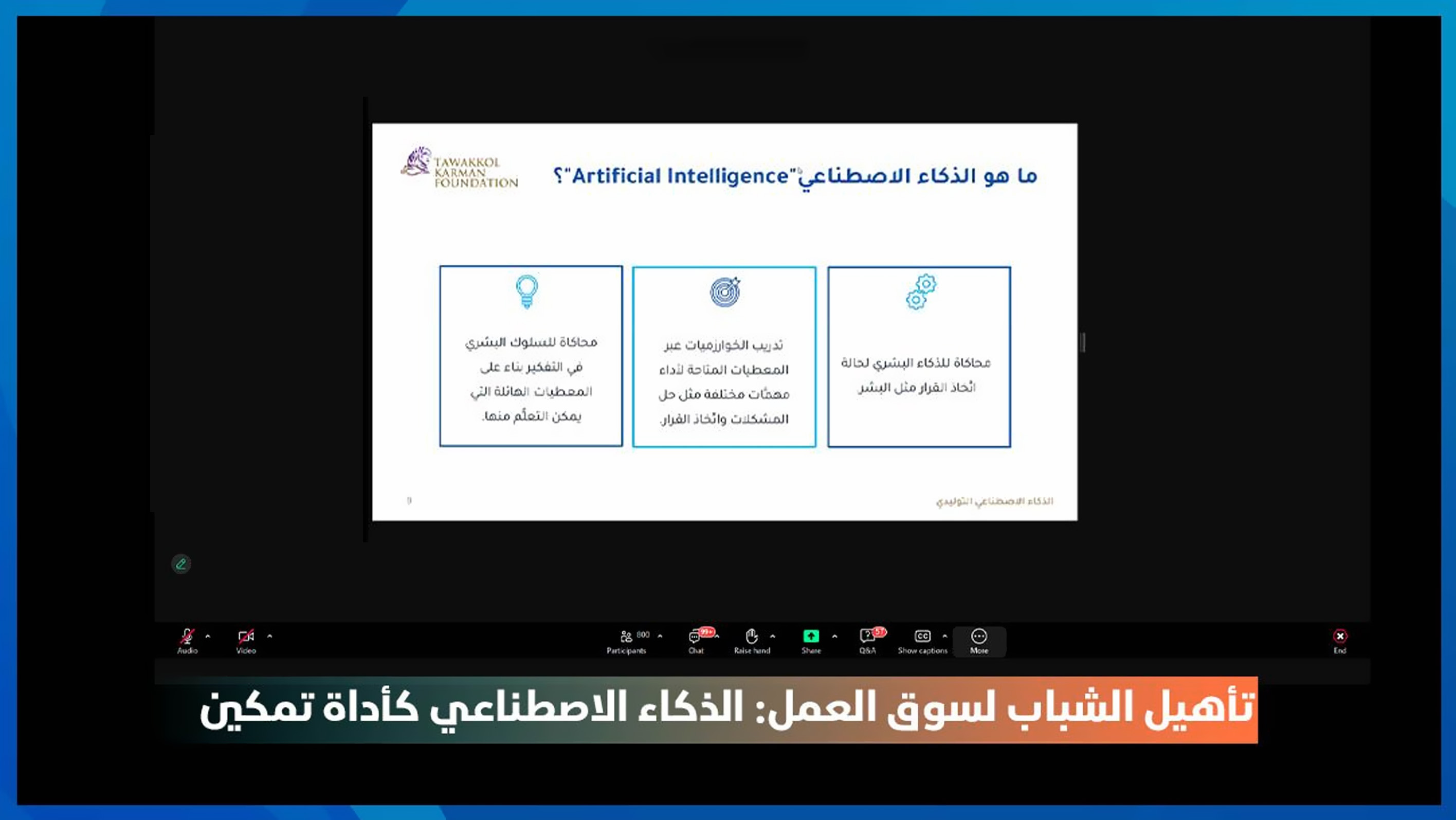 Tawakkol Karman Foundation launches training program to prepare youth for the workforce with AI tools